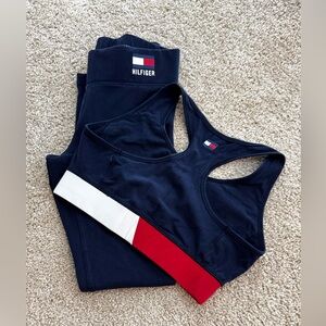 Tommy Hilfiger Navy Leggings And Top Set Size XS